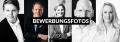 Fünf unterschiedliche professionelle Bewerbungsfotos als Beispiele