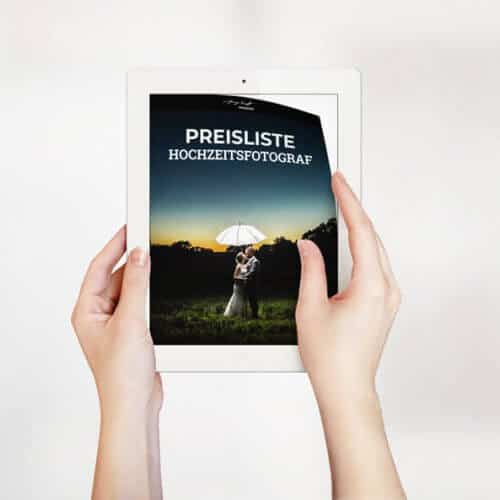 Preisliste Vorlage / Angebotsvorlage für Hochzeitsfotograf & Hochzeitsvideograf