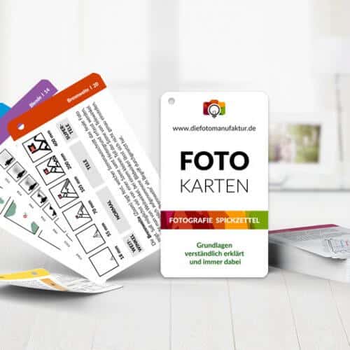 Fotokarten Grundlagen Fotografie – Spickzettel & Lernkarten für deine Fototasche