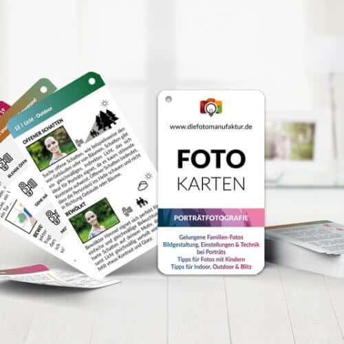 Fotokarten Porträtfotografie Tipps – Spickzettel &  Checkkarte für Porträts & Kinder Fotografie