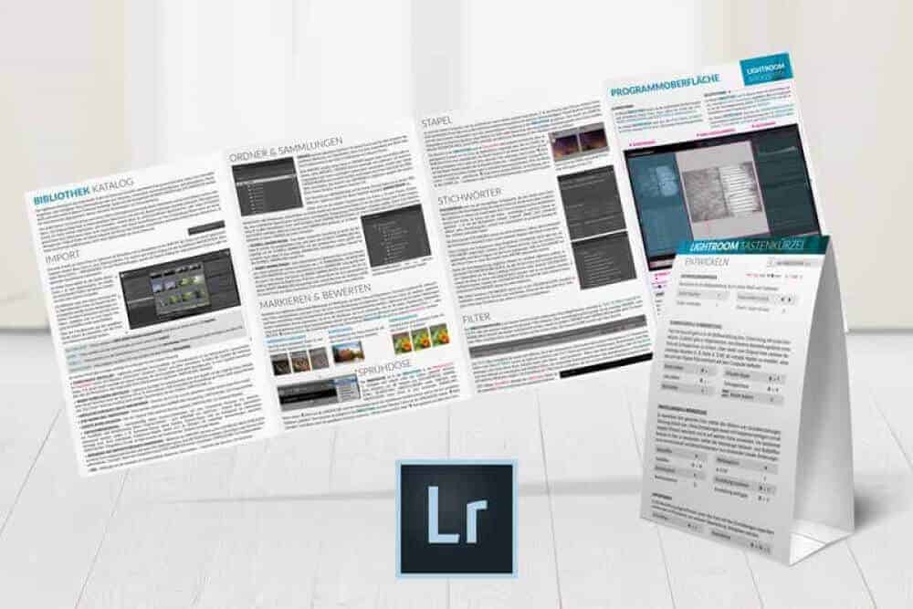 Lightroom Spickzettel Merkblatt Faltblatt