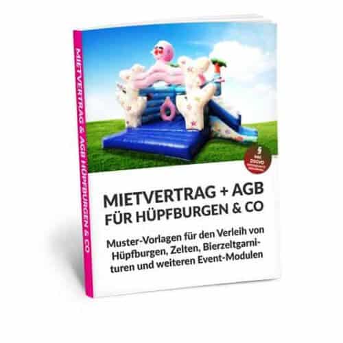 Hüpfburg Mietvertrag AGB – Mieten Verleih Vertrag –  Mustervertrag inkl. AGB, DSGVO, Widerruf & mehr
