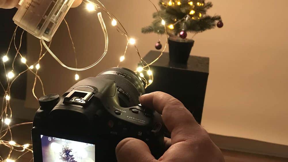 Inspiration Weihnachtsfotos mit Lichterquelle Making OF