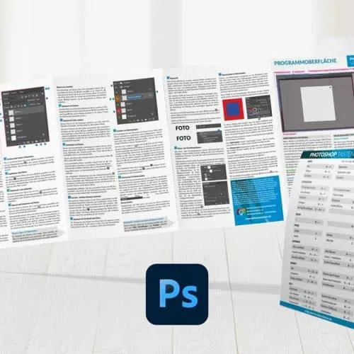 Photoshop Spickzettel & Photoshop Shortcuts – Fotos optimieren & bearbeiten – 2-teiliges Set „Photoshop Anleitung für Anfänger“