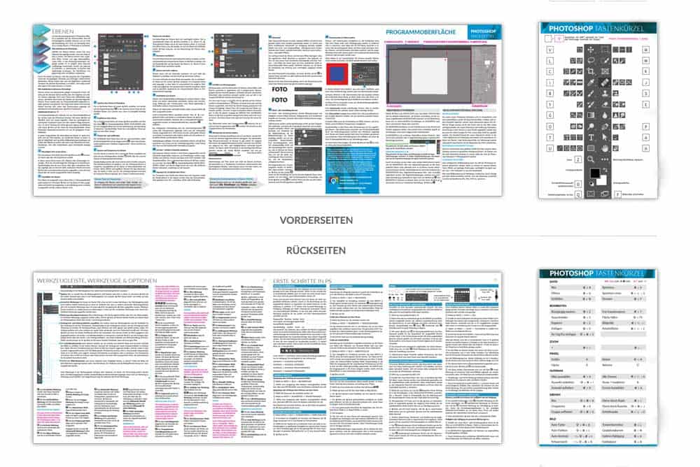 Adobe Photoshop Spickzettel Kurzanleitung Übersicht