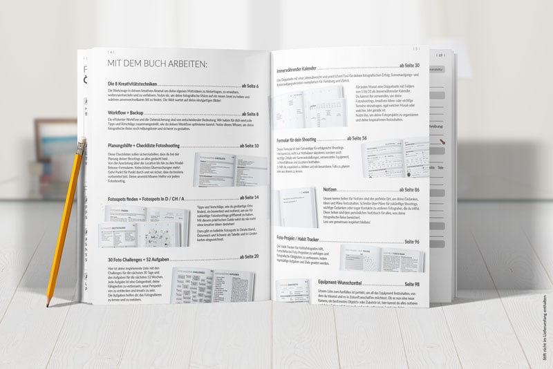 Notizbuch Fotografen Planer Fotografie Terminplaner Timer