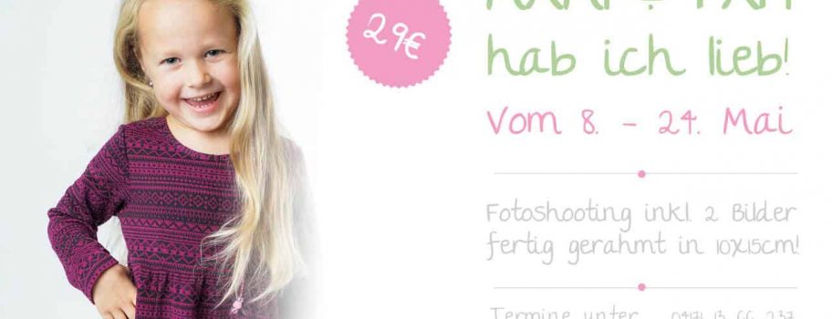 Muttertag- und Vatertagsaktion im Fotostudio